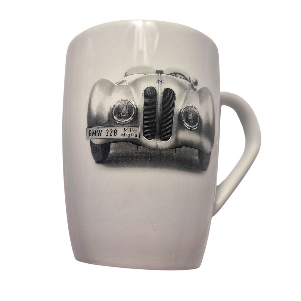 BMW 328 Mille Miglia Mug White Kahla Germany Porcelain Classic Car‎ Coffee Cup